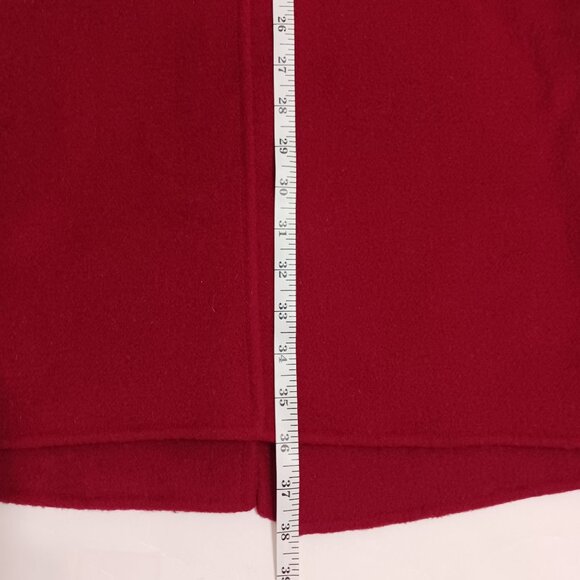 J. Jill Red Burgundy Angora Wool Blend Coat Jacket Size Small Rabbit Hair - Picture 14 of 14